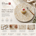Handmade Mother of Pearl Inlay Plate for Serving & Display