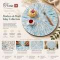 Handcrafted Mother of Pearl Inlay Serving & Decorative Plate