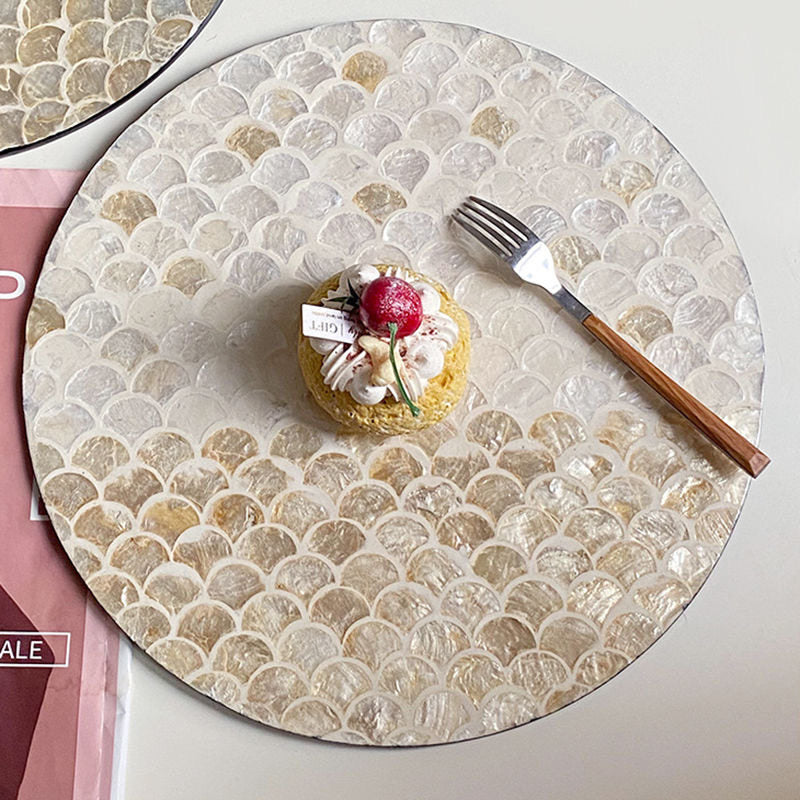 Handmade Mother of Pearl Inlay Plate for Serving & Display
