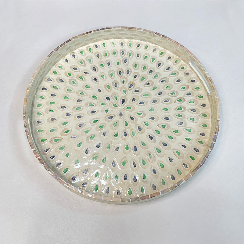 Luxury Shell Inlay Decorative Tray – Handmade Home Decor