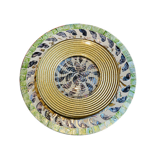 Mother of Pearl Mosaic Serving Plate – Handmade Home Decor
