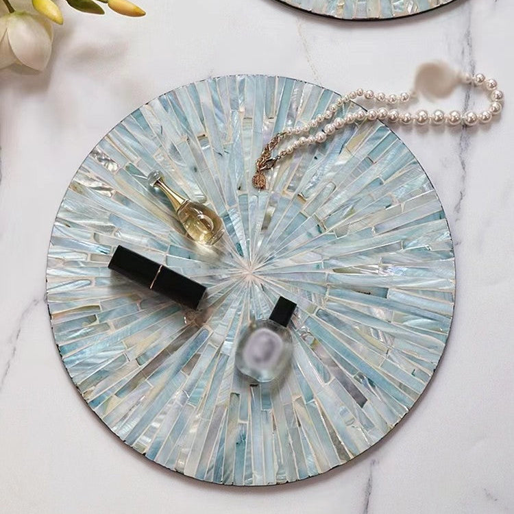 Handcrafted Mother of Pearl Inlay Serving & Decorative Plate