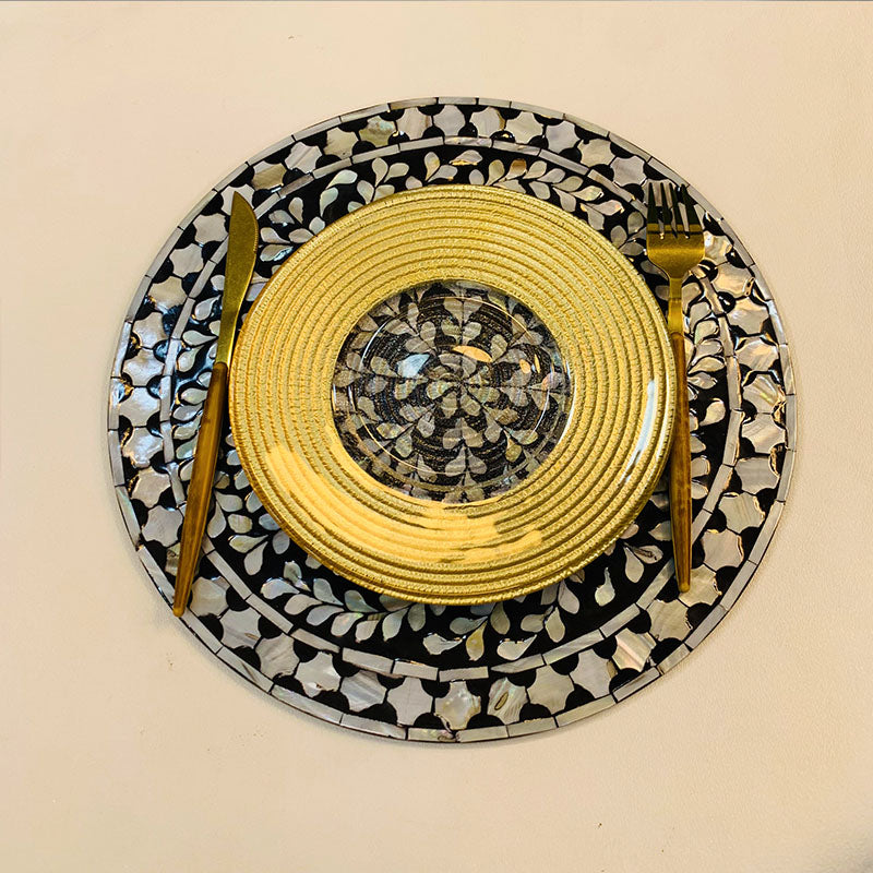 Handcrafted Mother of Pearl Serving Platter – Elegant Table & Home Decor