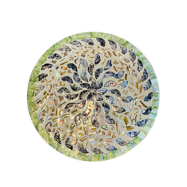 Mother of Pearl Mosaic Serving Plate – Handmade Home Decor