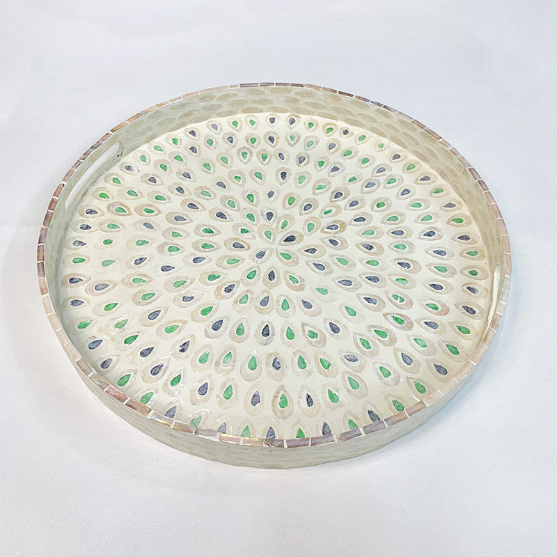 Luxury Shell Inlay Decorative Tray – Handmade Home Decor